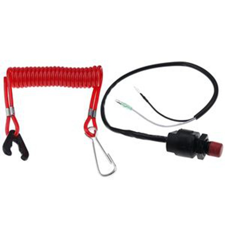 Boat Lanyard Kill Urgent Stop Switch & Safety Lanyard 6E9-82575-00 for Yahama Tohatsu Honda Motors ATV Outboard