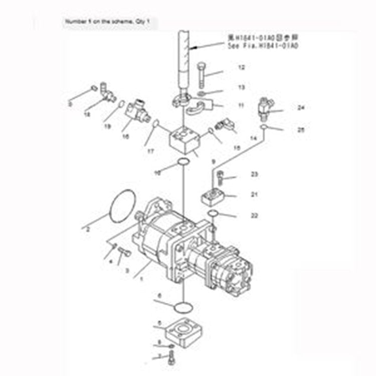 For Komatsu Excavator PC1250-7 PC1100-6 PC1100LC-6 PC1100SP-6 Hydraulic Gear Pump 705-56-34360