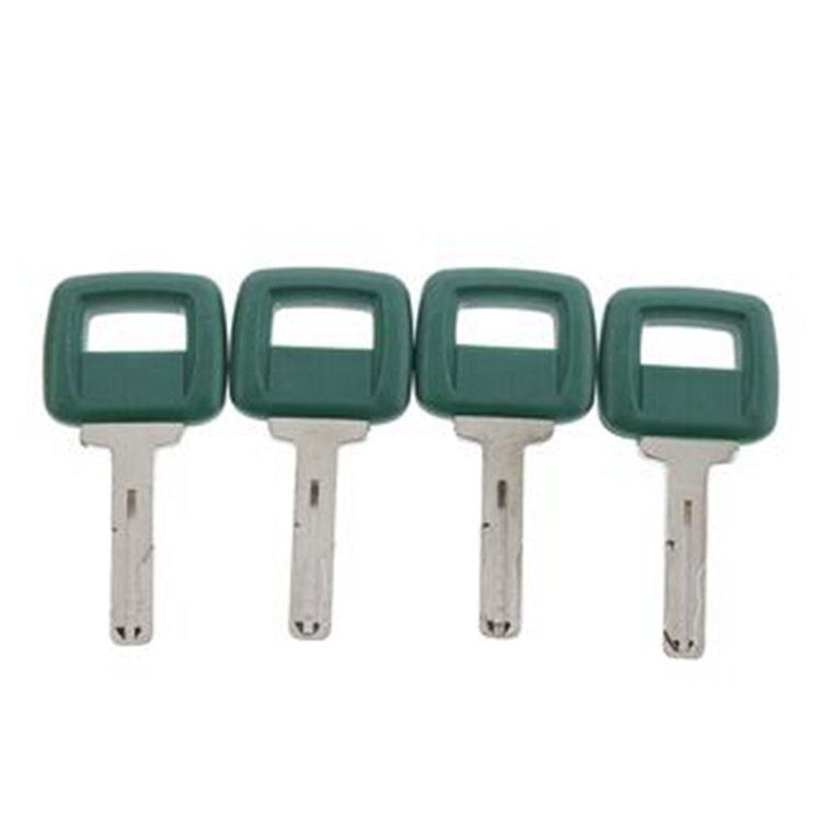 4Pcs Laser Cut Ignition Key VOE11039228 for Volvo Loader Haul Truck Heavy Equipment