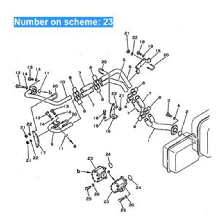 For Komatsu Dump Truck HD320-2 HD325-2 Hydraulic Pump 07439-66103