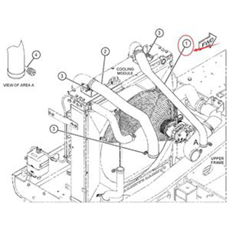 Cooling Hose 457-4096 for Caterpillar CAT 326D2 329D2 E329D2 330D2 Excavator C7.1 Engine