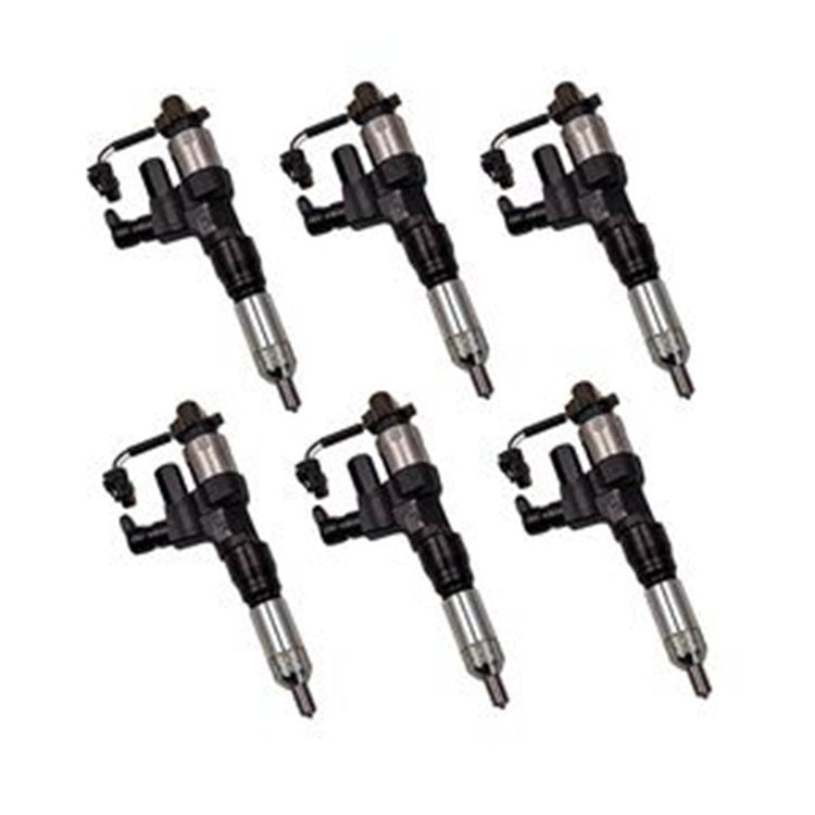 6 Pcs Fuel Injector VH23670E0010 for Hino Engine J08E Kobelco Excavator SK350-9 SK200-8 SK260-8