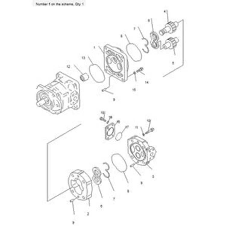 For Komatsu Dump Truck HD255-5 HD405-6 HD325-6 HD325-6W Hydraulic Pump 705-52-30290