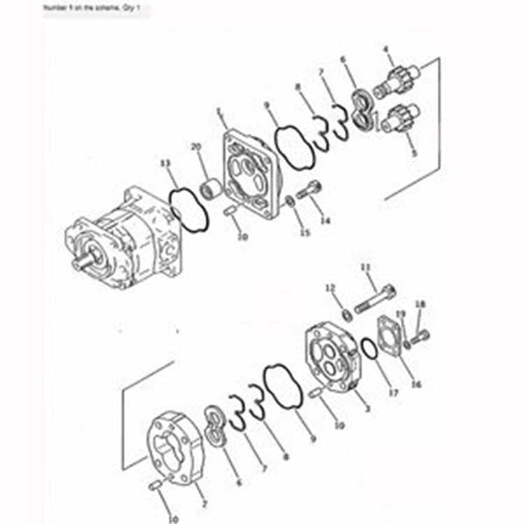 For Komatsu Bulldozer D135A-2 D135A-1 D85P-21A Work Equipment Pump 705-51-30240