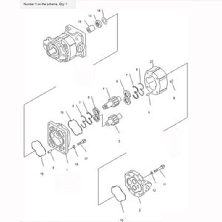 For Komatsu Wheel Loader WA600-3 WA600-3D WD600-1 Hydraulic Pump 705-22-40100