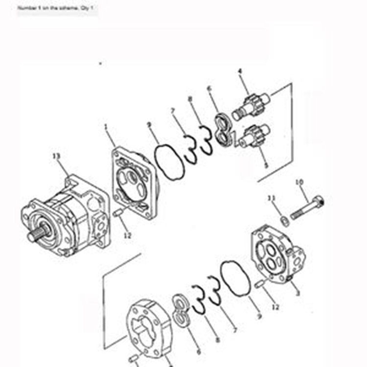 For Komatsu Bulldozer D475A-2 D475A-1 Hydraulic Pump 705-52-30240