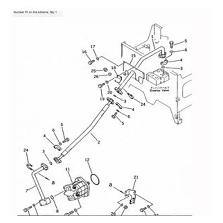 For Komatsu Wheel Loader 558 WA500-1 WA500-3 WD500-3 Emergency Steering Pump 704-30-36110