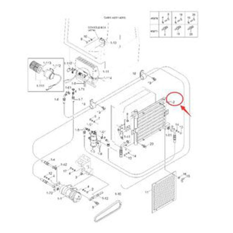 Air Condenser Unit 11M6-54030 for Hyundai Excavator R55-3 R55W-3 Original