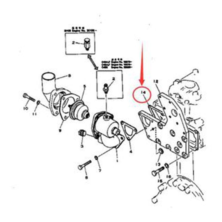 Water Pump Gasket 6130-11-6310 for Komatsu 4D105 S4D105 Engine