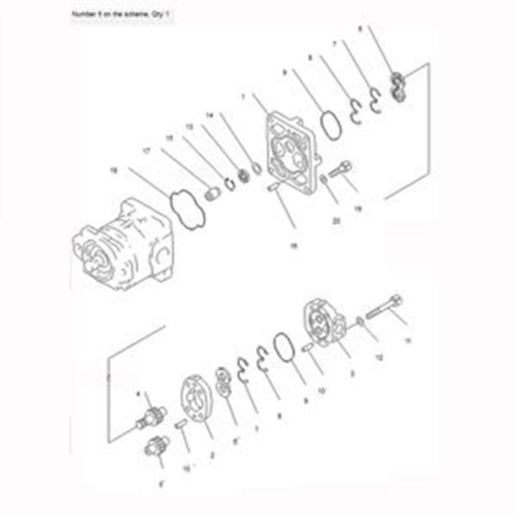 For Komatsu Excavator PC1600-1 PC1600SP-1 PC1800-6 PC650-3 Hydraulic Gear Pump 705-51-31060