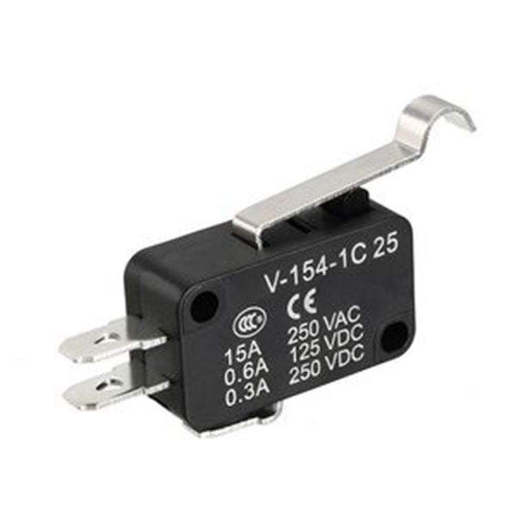 Micro Limit Switch V-154-1C25 With Curved Tip Lever 15A 125/250VAC for Omron