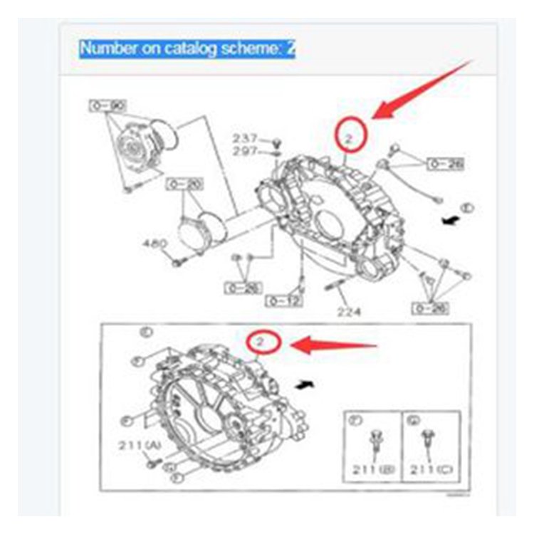 Isuzu Genuine Flywheel Housing 87596003 for Case Excavator CX210B CX225SR CX240B Engine 4HK1