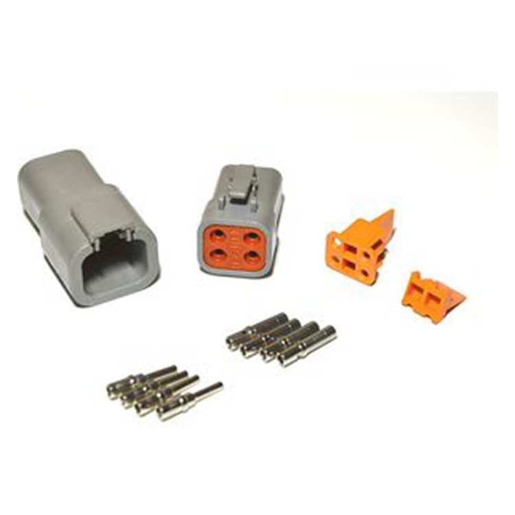 Deutsch DT 4 Pin Connector Kit With 14 AWG/GA Solid Contacts