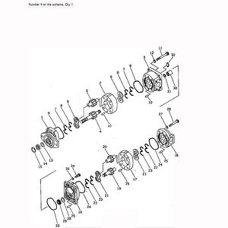 For Komatsu Brush Cutter BC100-1 Hdraulic Pump 705-12-32210