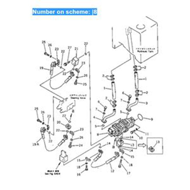 For Komatsu Wheel Loader WA300-1 Hydraulic Gear Pump 705-55-34090 705-55-34110