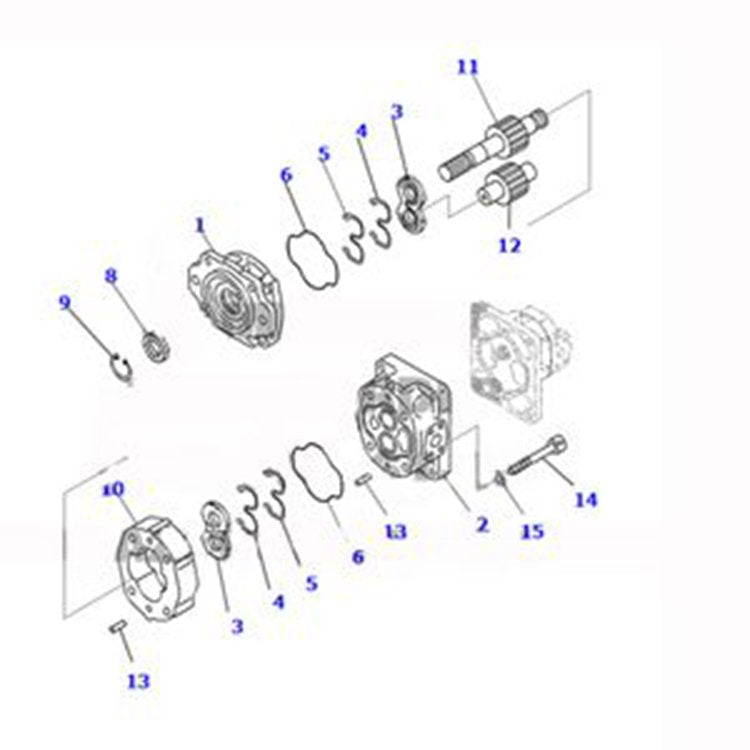 For Komatsu Wheel Loader WA470-3 Active Hydraulic System Pump 705-52-40280