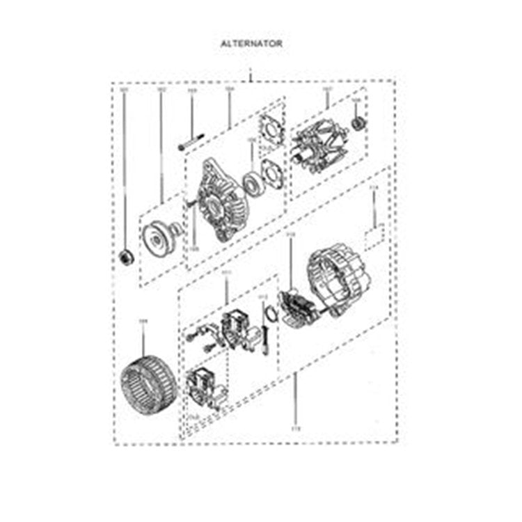 For Hyundai Excavator R15-7 R16-7 R16-9 R22-7 Alternator XJAF-01560