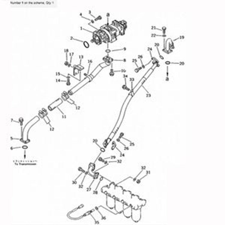 For Komatsu Wheel Loader WA700-1 WA700-1L SAR160 + 28 + 20 Pump Ass'y 705-56-43010