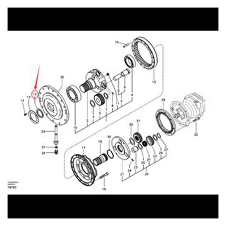 Sealing VOE14558605 for Volvo EC240B EC240C FC2924C Excavator