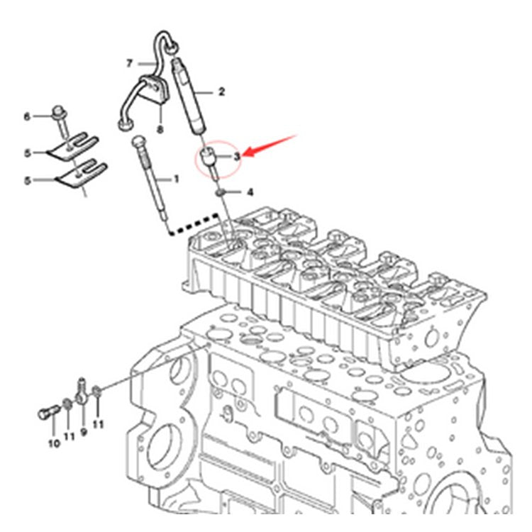 Nozzle 20524235 for Volvo Penta TAD520 TAD720 D5A D7A EW140B