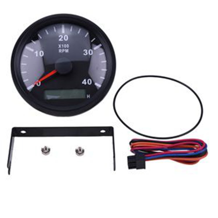 85mm 9-32V with Backlight Waterproof Tachometer REV Counter RPM Gauge with Hour Meter 0-4000RPM