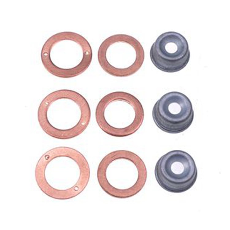 3 Cylinder Injector Seal Kit with Heat Shield 19077-53650 for Kubota Engine D662 D722