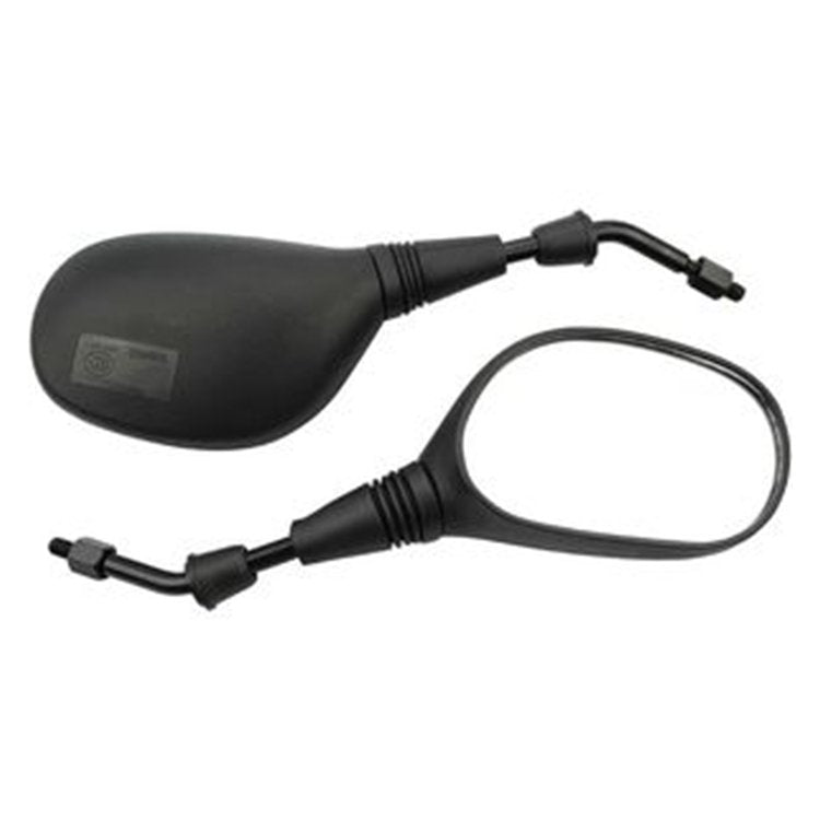 2 Pcs 10mm Black Plastic Rear View Mirror for 50cc 70cc 90cc 110cc 125cc 150cc 200cc 250cc Scooter ATV Dirt Bike