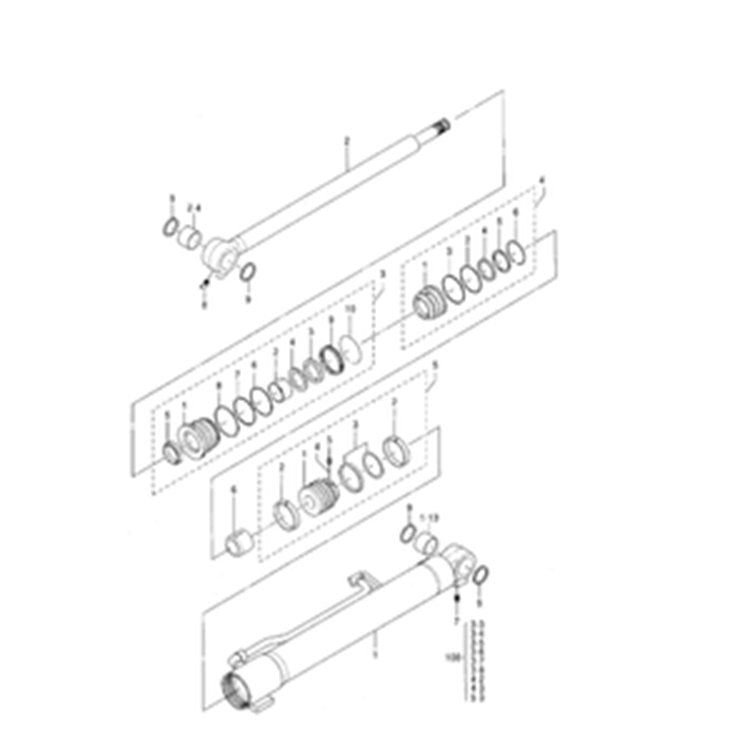 Hydraulic Boom Cylinder 4467672 for Hitachi Excavator ZX35U