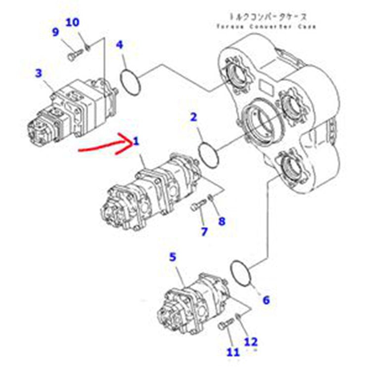 For Komatsu Dump Truck HM400-1 HM400-1L Hydraulic Gear Pump 705-56-34490