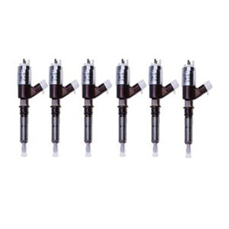 6 Pcs Fuel Injector 10R-7671 for Caterpillar CAT Engine C6.6 Tractor D3K XL D4K XL D5K XL D5K LGP