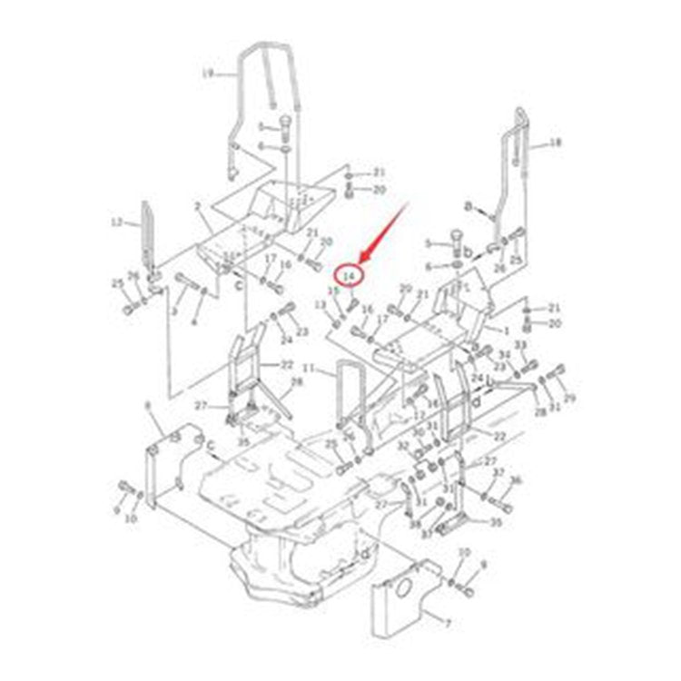 Seal 423-33-11411 for Komatsu WA350-1 WA380-1 Wheel Loader