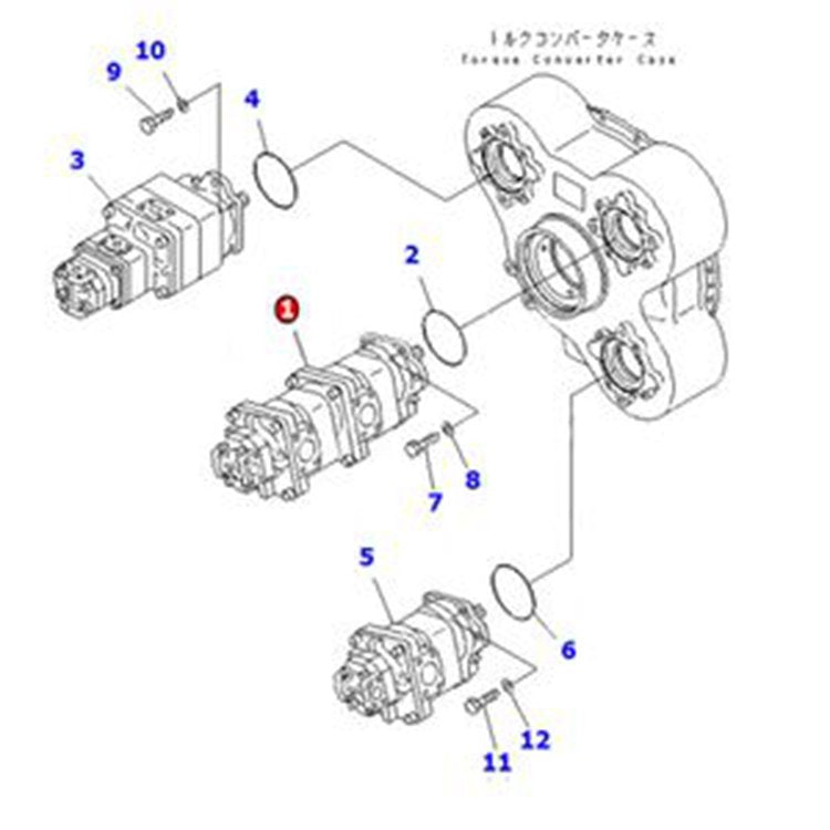 For Komatsu Dump Truck HM350-1 HM350-1L Hydraulic Gear Pump 705-56-34590