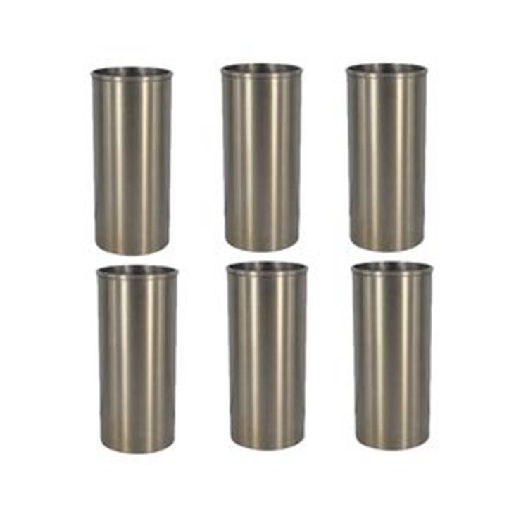 6 Pcs Cylinder Liners for Komatsu Engine S6D108 S6D108-1 Excavator PC300-5 PC300-6