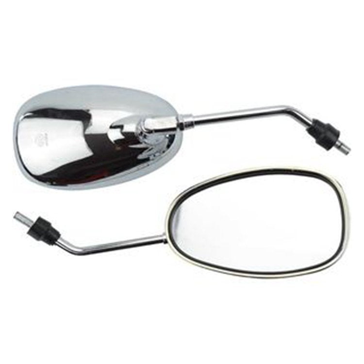 2 Pcs 8mm Silver Plating Rearview Mirror for 50cc 70cc 90cc 110cc 125cc 150cc 200cc 250cc Motorcycle Moped Scooter