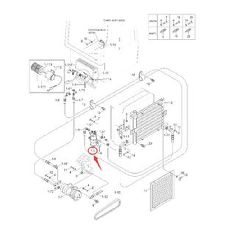 Dryer-Receiver 11M6-54040 for Hyundai Excavator R55-3 R55W-3 R95W-3 R95W3 Original