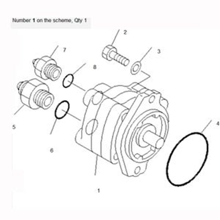 For Komatsu Excavator PC75UU-2E PC75UU-2 Control Pump 705-40-01370