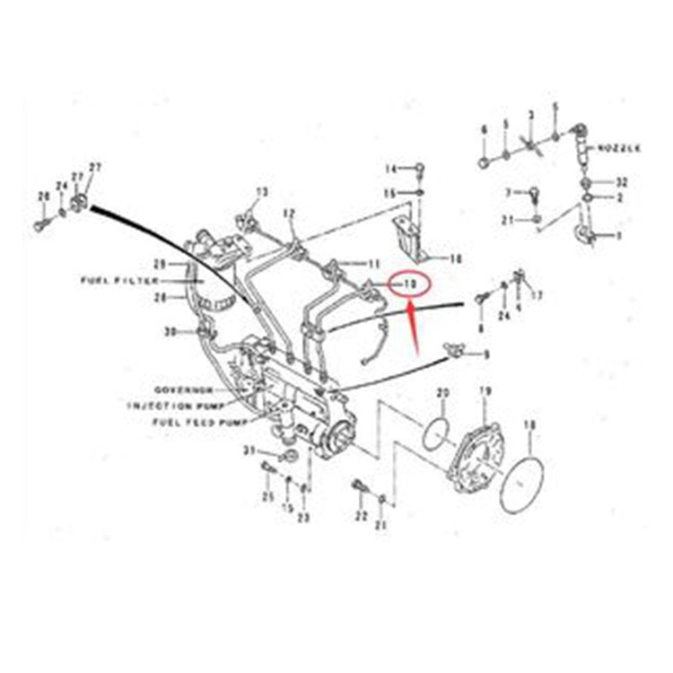 For Caterpillar CAT 311B 311 312 312B 3064 Pipe 5I7873