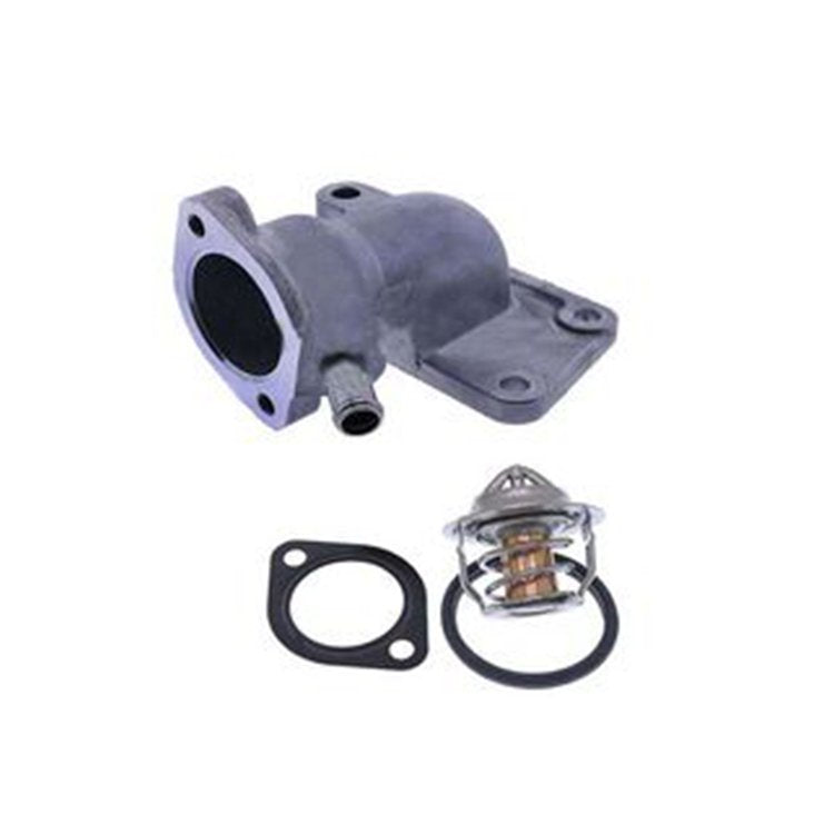 Water Flange & Thermostat With Gasket 17331-72703 19434-73014 for Kubota Engine V1702 Tractor L3000DT L3000F