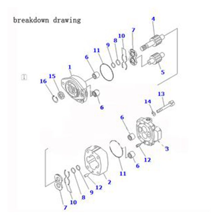 For Komatsu Wheel Loader 512 518 WA100-1 WA120-1 WA150-1 WA180-1 WA120-3 Emergency Steering Pump 704-31-24110