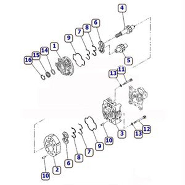 For Komatsu Wheel Loader WA470-3 WA470-DZ-3 Hydraulic Pump 705-52-40150