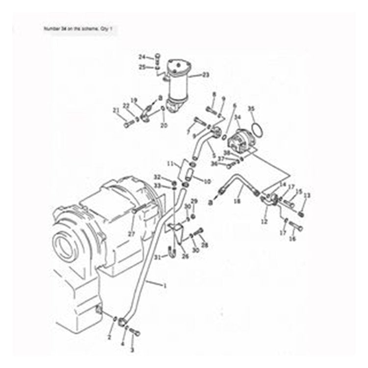 For Komatsu Grader GD405A-1 GD405A-2 Steering Pump 705-12-29010