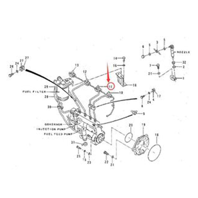 For Caterpillar CAT Excavator 311 311B 312 312B Pipe 5I-7874 Original