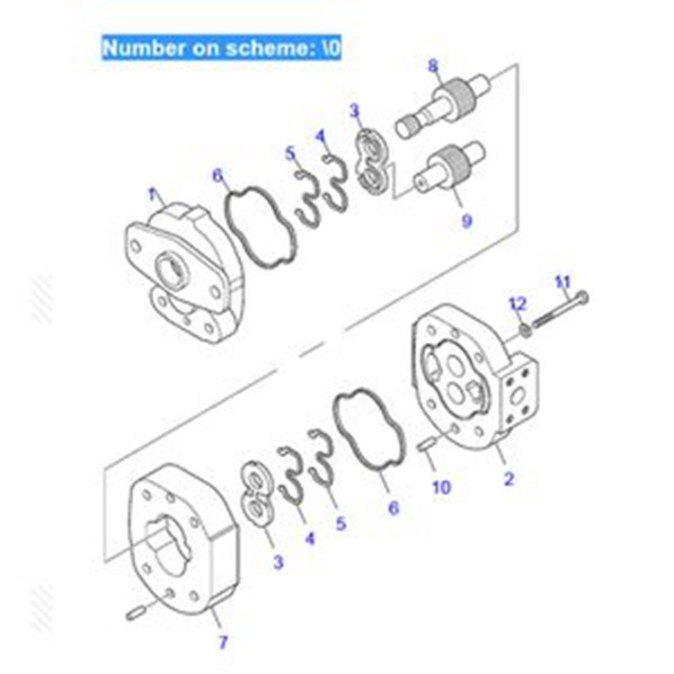 For Komatsu Excavator PC110R-1 PC75UD-3 PC75US-3 PC75UU-3 PC95R-2 PW110R-1 PW95R-2 Gear Pump 705-22-30150