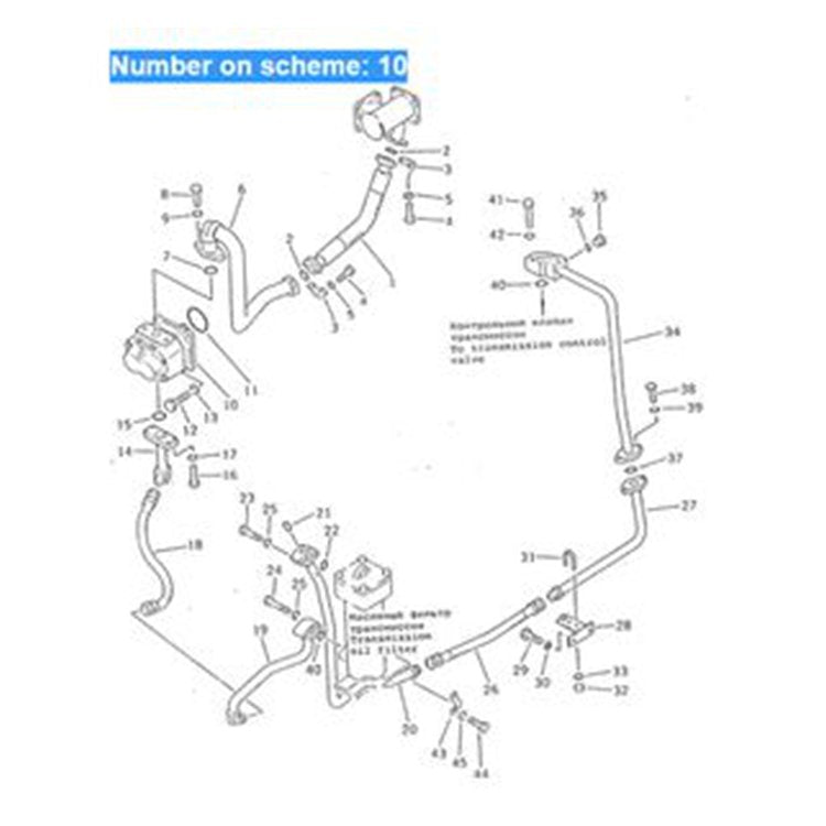 For Komatsu Bulldozer D355A-3X Hydraulic Transmission Pump 07438-72902