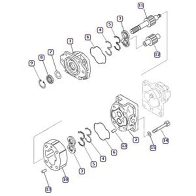 For Komatsu Dump Truck HD325-7 HD325-7R HD405-7 HD405-7R Hydraulic Pump 705-52-31250