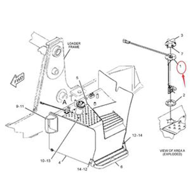 Fuel Level Sender 223-4942 for Caterpillar CAT 434E 444E Backhoe Loader 3054C Engine