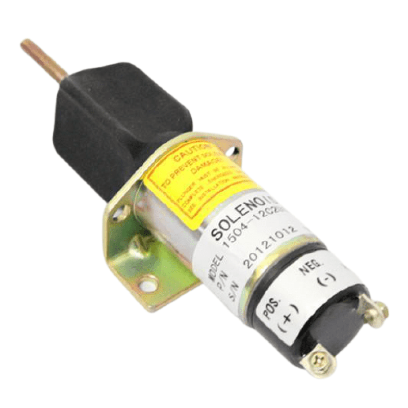 Diesel Stop Solenoid 1504-12C2U1B1S1 For Kubota Df-750 Choke Solenoid With 2 Terminals