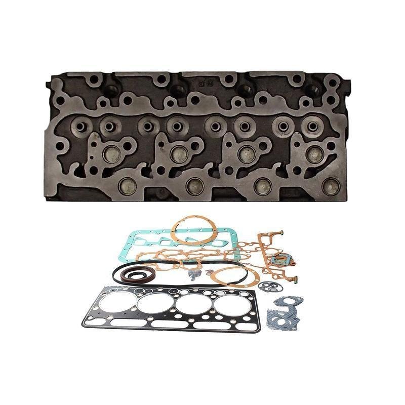 New Bare Cylinder Head 16429-0304 & 1E013-03312 Full Gasket Set for Bobcat S185 Skid Steer Loader V2203 Kubota