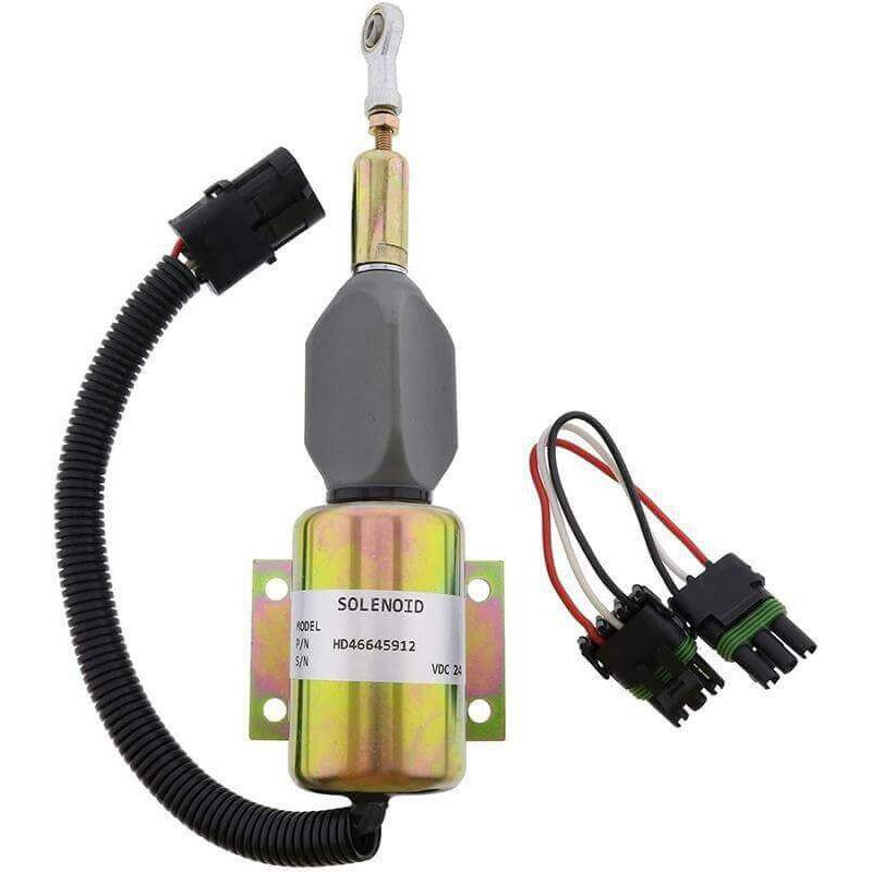 Re502474 Re516083 Electric Stop Solenoid 24V For John Deere Excavator 120 160Lc Cummins 6Ct