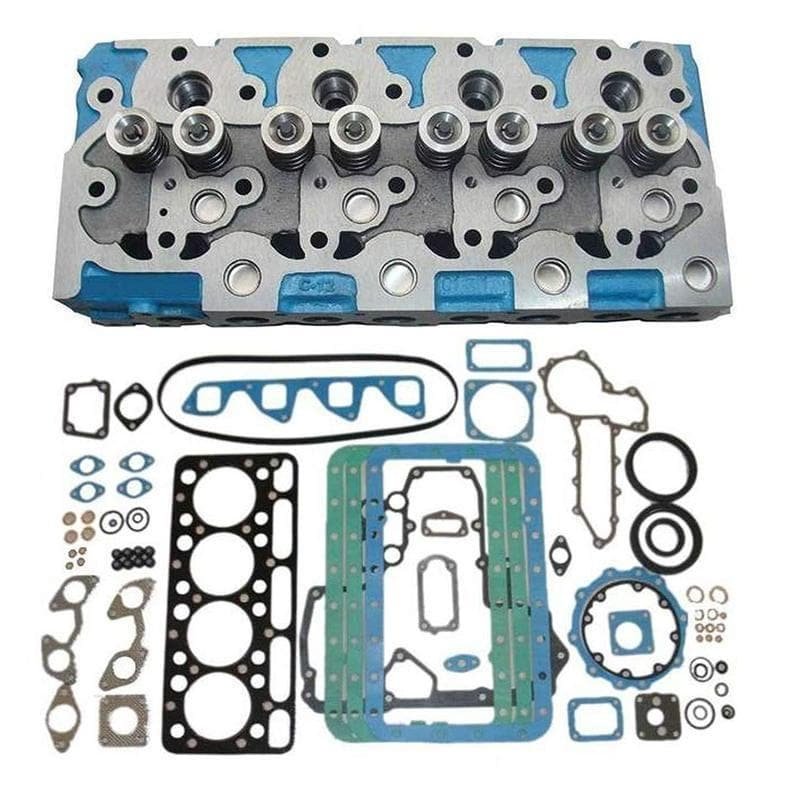 V1902 Complete Cylinder Head 17345-03040 and Full Gasket Kits 07916-24305 for Kubota Bobcat KX151 K101 L3350 231 Compact Excavator